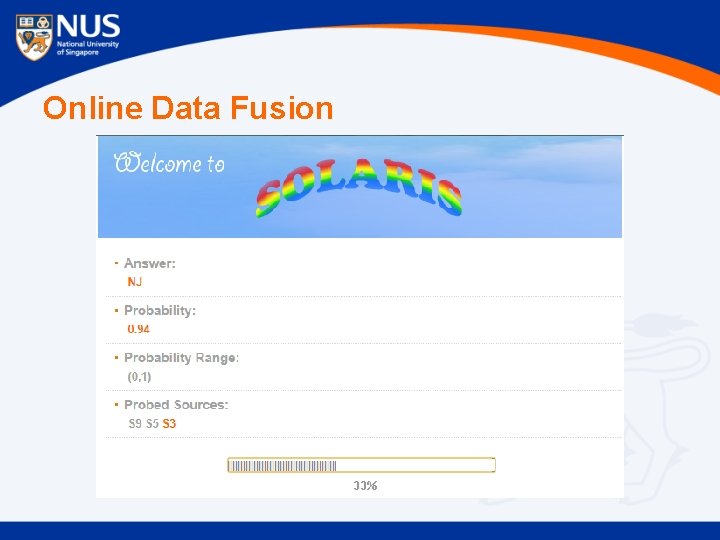 Online Data Fusion 