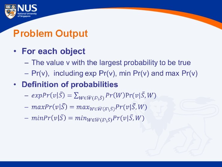 Problem Output • 