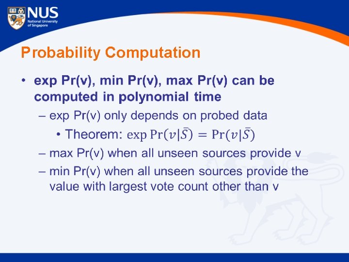 Probability Computation • 