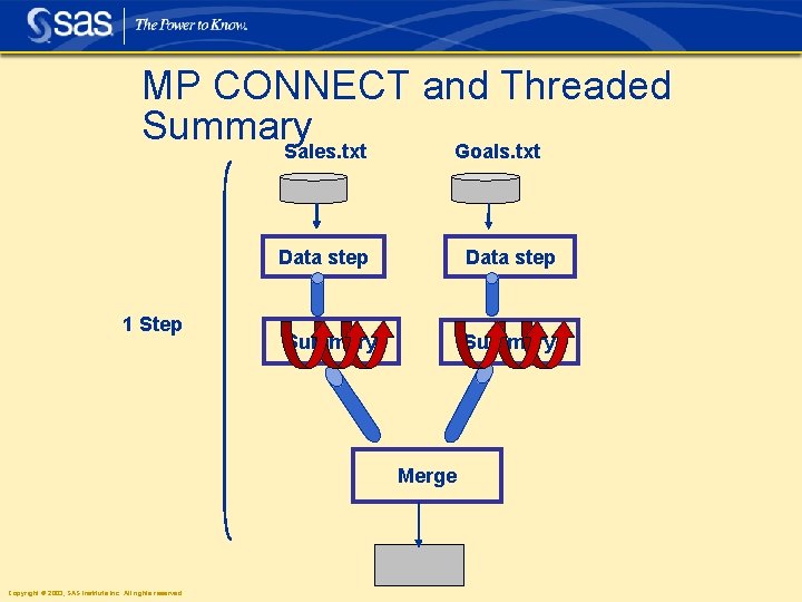 MP CONNECT and Threaded Summary Sales. txt Goals. txt Data step 1 Step Data