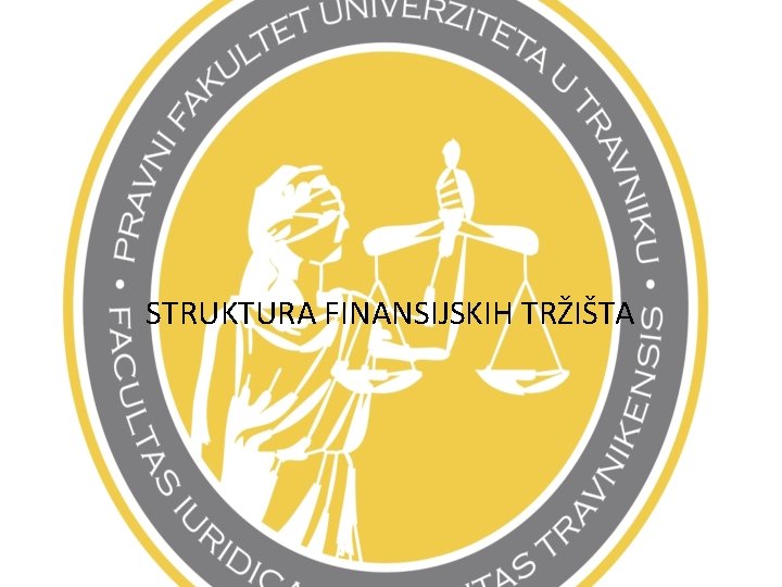 STRUKTURA FINANSIJSKIH TRŽIŠTA 