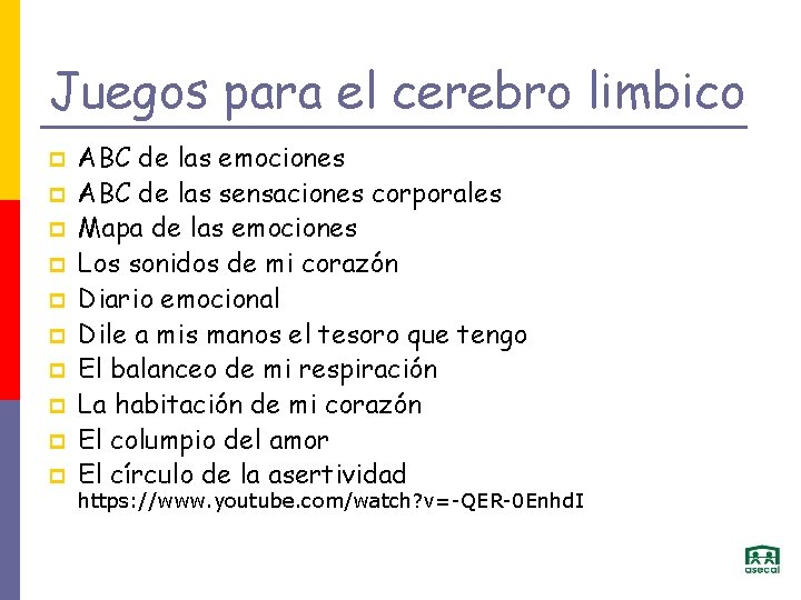 Juegos para el cerebro limbico p p p p p ABC de las emociones