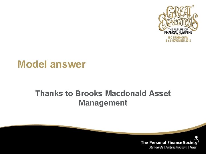 Model answer Thanks to Brooks Macdonald Asset Management 