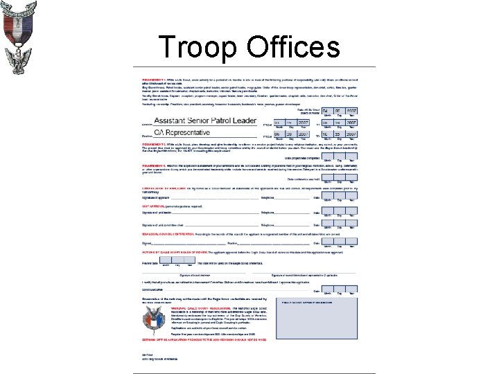 Troop Offices 