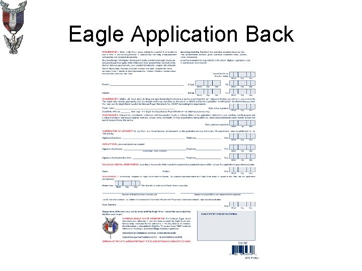 Eagle Application Back 