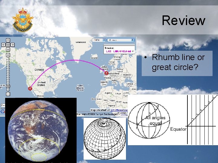 Review • Rhumb line or great circle? 