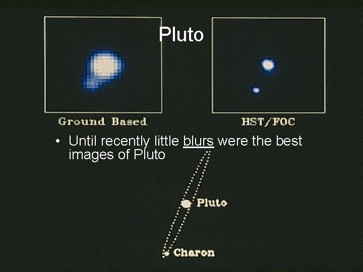 Pluto • Until recently little blurs were the best images of Pluto 