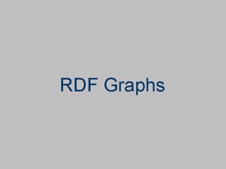 RDF Graphs 