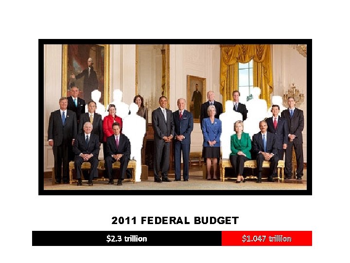 2011 FEDERAL BUDGET $2. 3 trillion $1. 047 trillion 