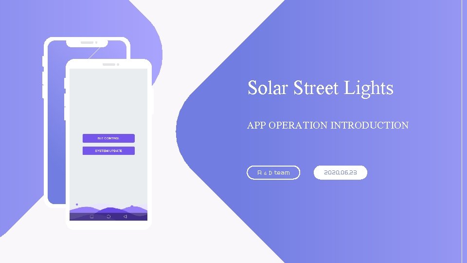 LO GO Solar Street Lights APP OPERATION INTRODUCTION 请输入公司名称 The company name R & LO GO Solar Street Lights APP OPERATION INTRODUCTION 请输入公司名称 The company name R &