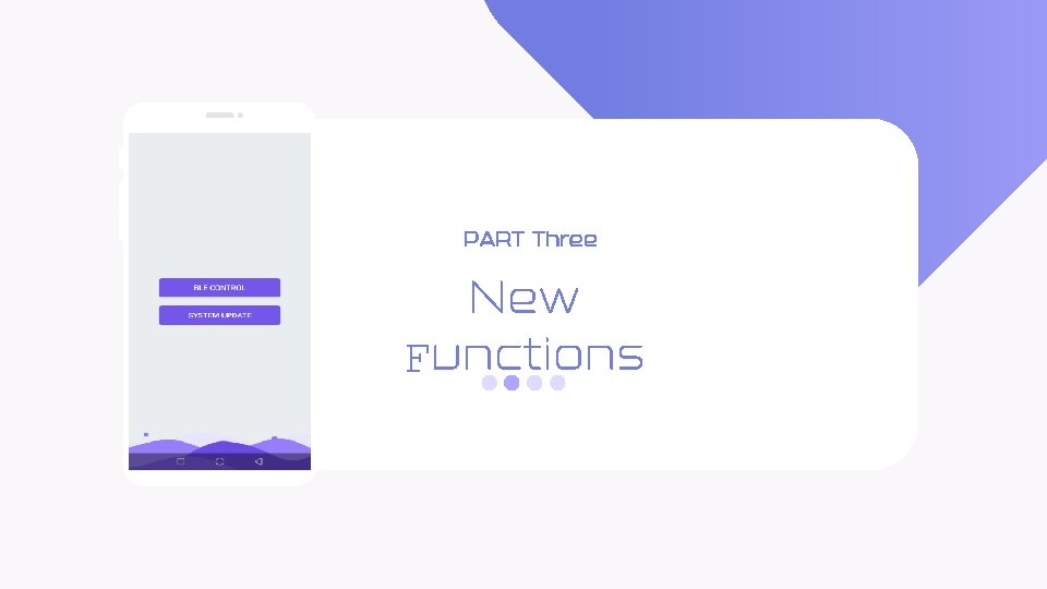 PART Three New Functions PART Three New Functions