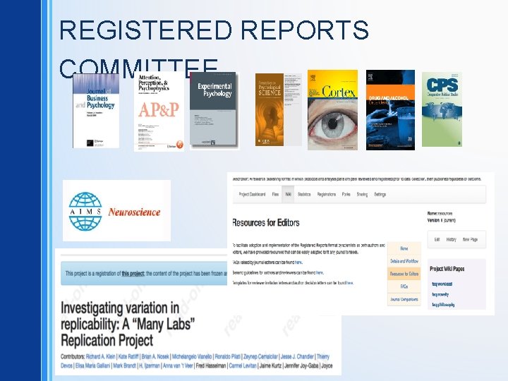 REGISTERED REPORTS COMMITTEE cos. io/rr 