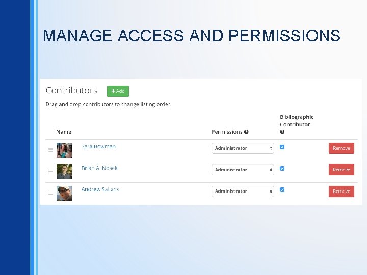 MANAGE ACCESS AND PERMISSIONS 