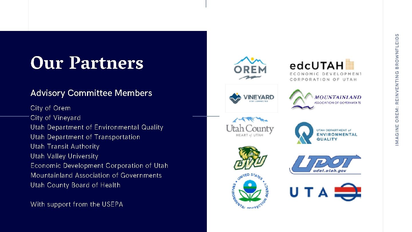 Advisory Committee Members City of Orem City of Vineyard Utah Department of Environmental Quality