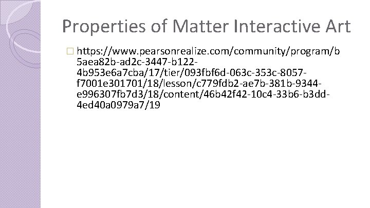 Changes in Matter Introduction to Chemistry Chapter 1