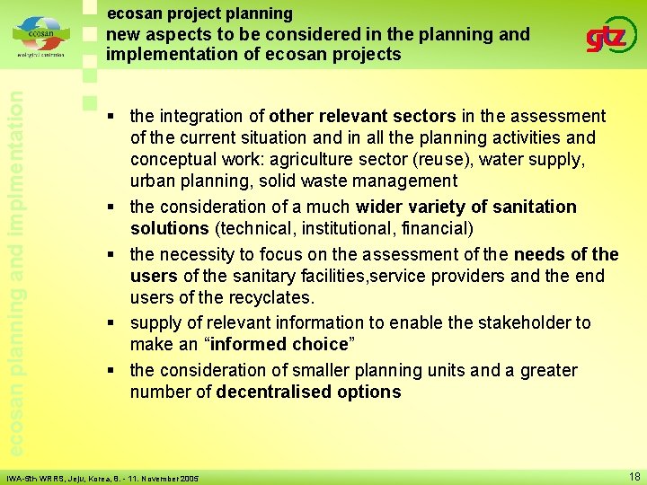 ecosan project planning ecosan planning and implmentation new aspects to be considered in the