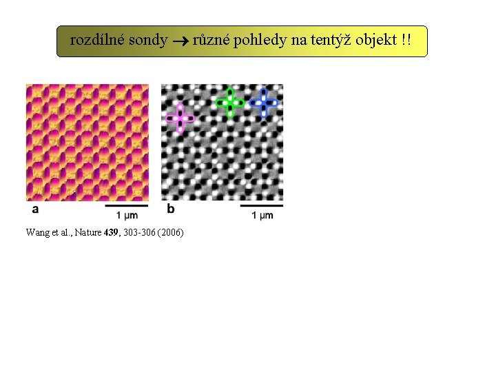 rozdílné sondy různé pohledy na tentýž objekt !! Wang et al. , Nature 439,