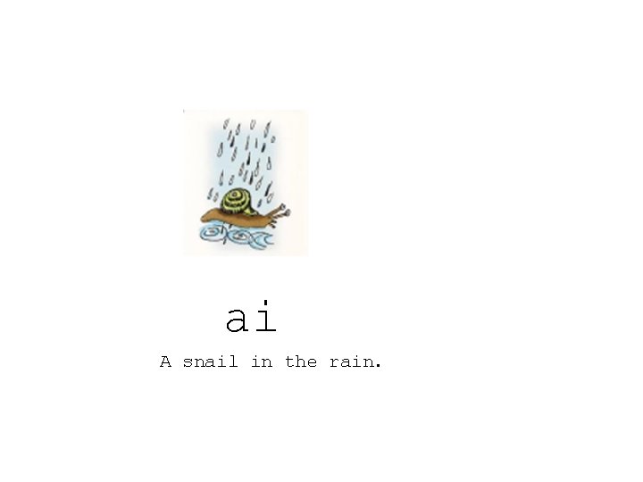 ai A snail in the rain. 