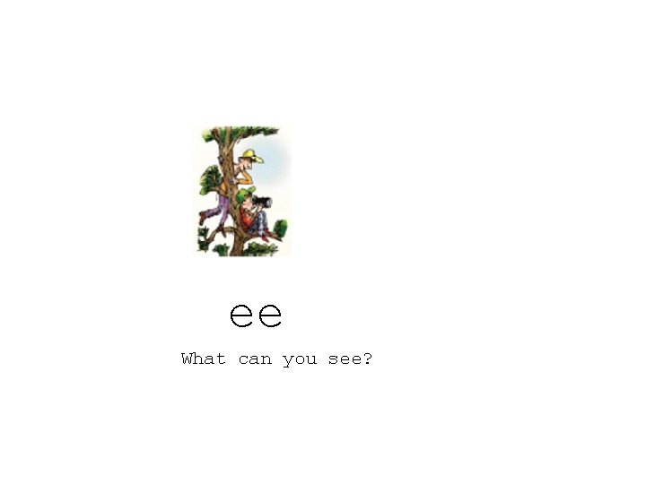 ee What can you see? 