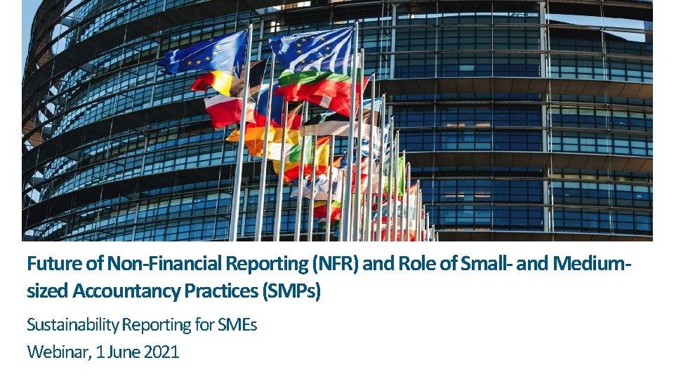 Future of Non-Financial Reporting (NFR) and Role of Small- and Mediumsized Accountancy Practices (SMPs)