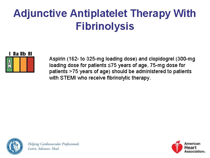 Adjunctive Antiplatelet Therapy With Fibrinolysis I IIa IIb III Aspirin (162 - to 325