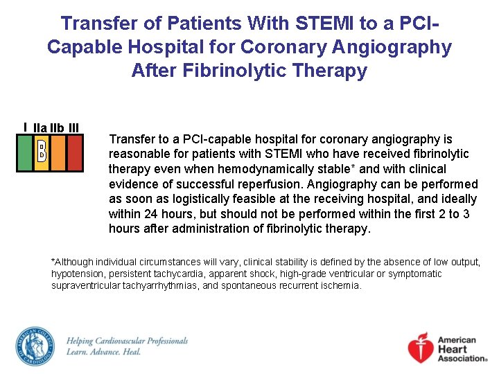 Transfer of Patients With STEMI to a PCICapable Hospital for Coronary Angiography After Fibrinolytic