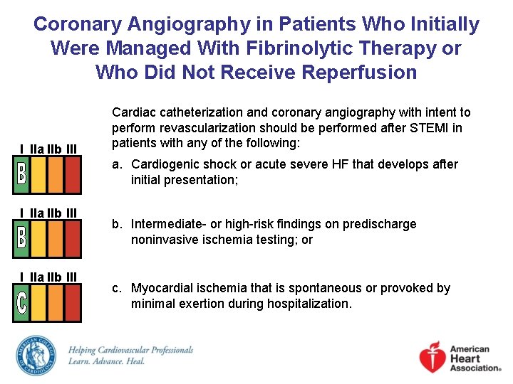 Coronary Angiography in Patients Who Initially Were Managed With Fibrinolytic Therapy or Who Did