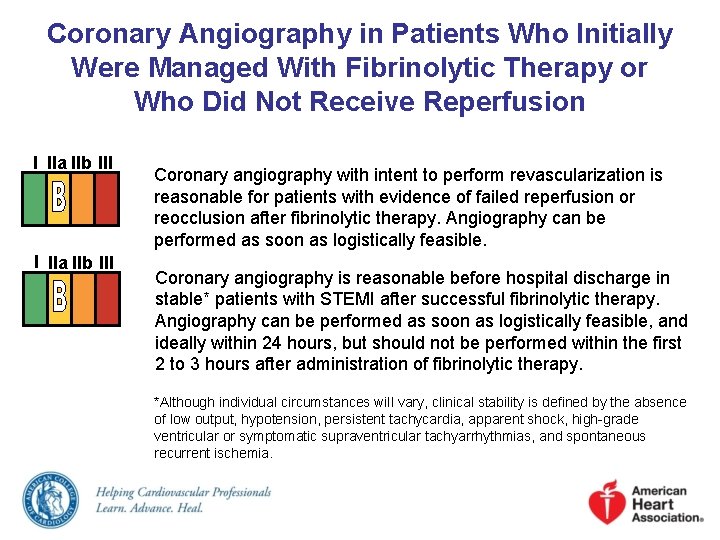 Coronary Angiography in Patients Who Initially Were Managed With Fibrinolytic Therapy or Who Did
