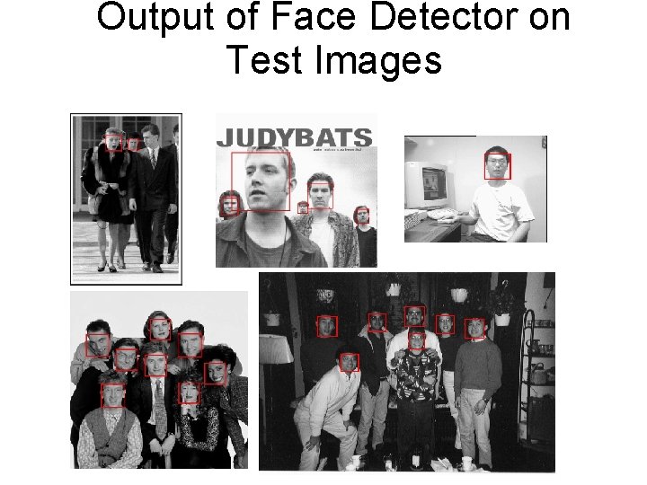 Output of Face Detector on Test Images 