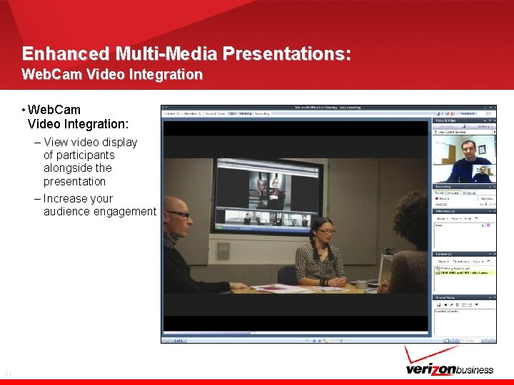 Enhanced Multi-Media Presentations: Web. Cam Video Integration • Web. Cam Video Integration: – View