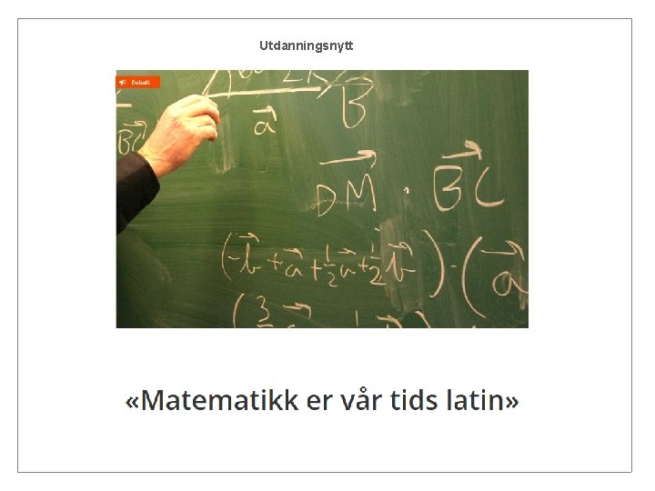 Utdanningsnytt 
