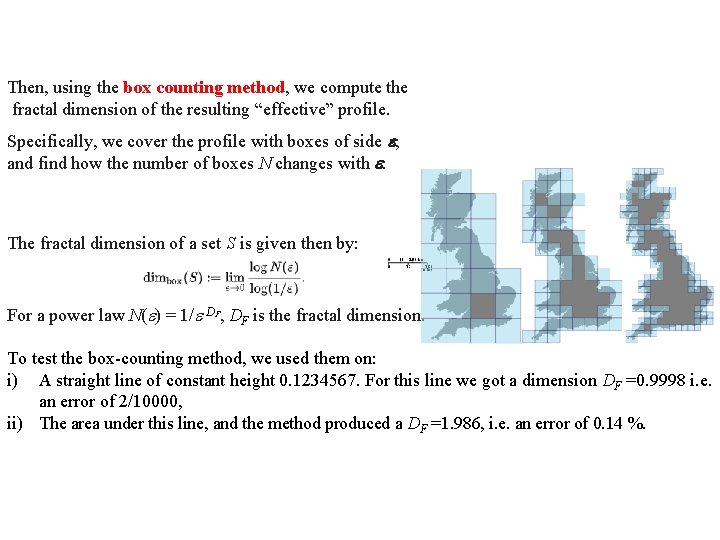 Then, using the box counting method, we compute the fractal dimension of the resulting