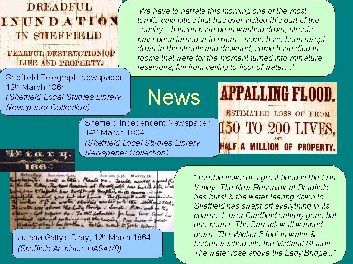 ‘We have to narrate this morning one of the most terrific calamities that has