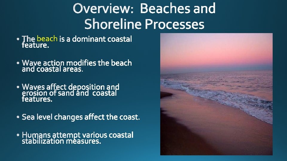 Overview: Beaches and Shoreline Processes beach 