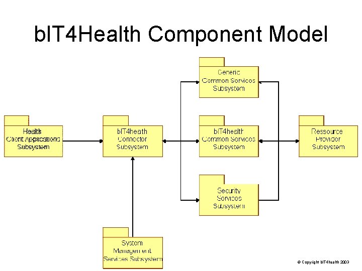 b. IT 4 Health Component Model © Copyright b. IT 4 health 2003 