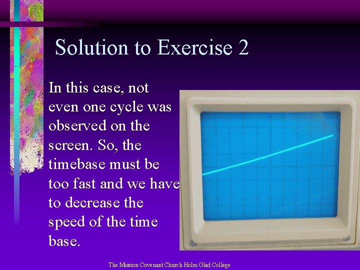 Solution to Exercise 2 In this case, not even one cycle was observed on