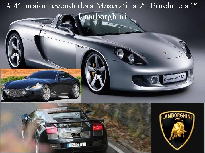 A 4ª. maior revendedora Maserati, a 2ª. Porche e a 2ª. Lamborghini Levantamento Preparado