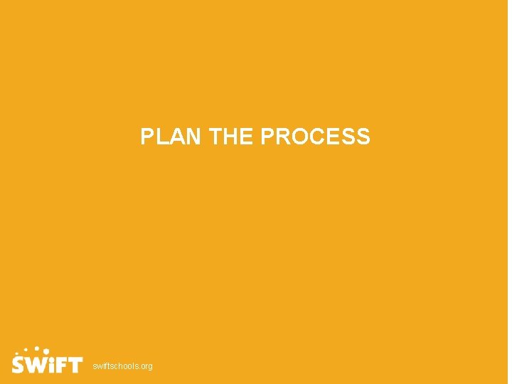 PLAN THE PROCESS swiftschools. org Slide 16 