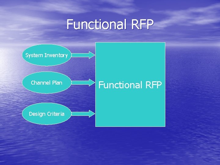 Functional RFP System Inventory Channel Plan Design Criteria Functional RFP 