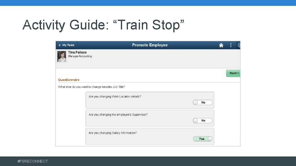 Activity Guide: “Train Stop” #PSRECONNECT 