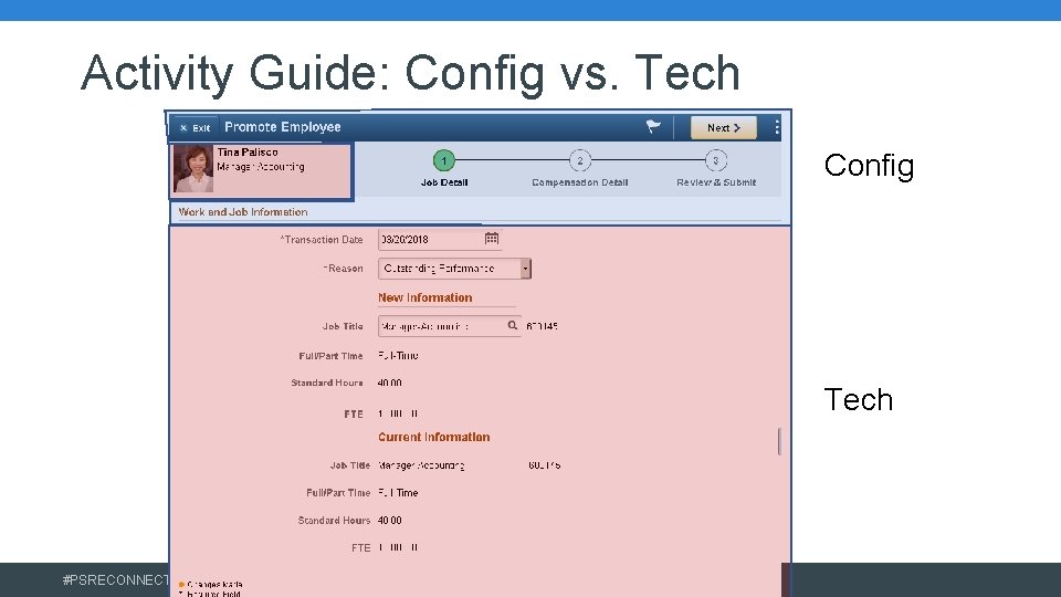 Activity Guide: Config vs. Tech Config Tech #PSRECONNECT 