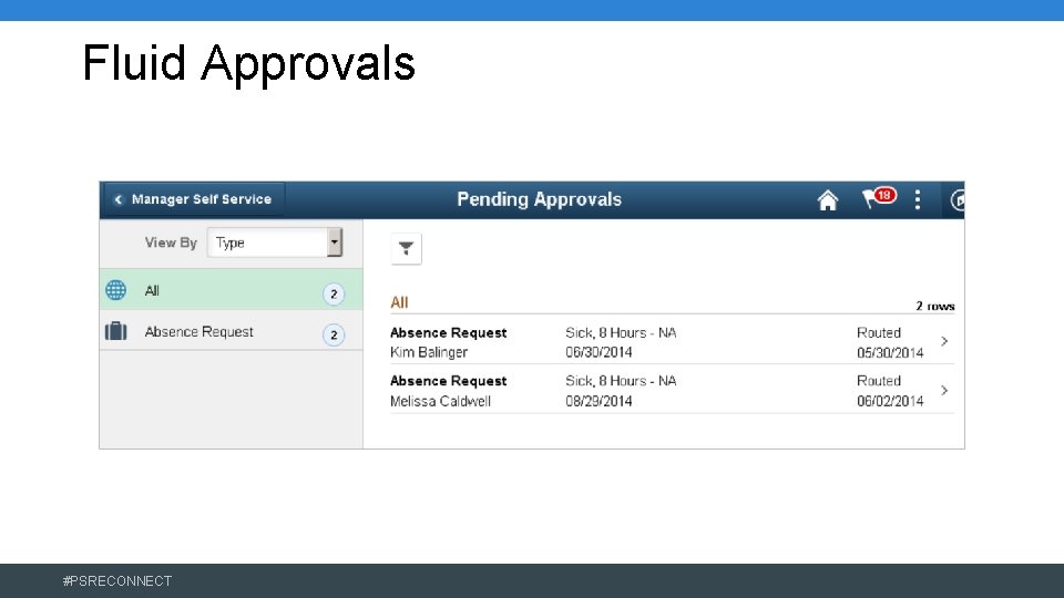 Fluid Approvals #PSRECONNECT 