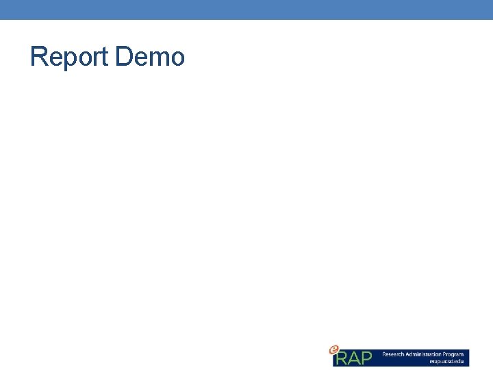 Report Demo 