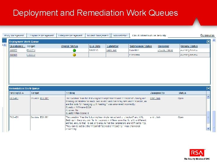 Deployment and Remediation Work Queues 