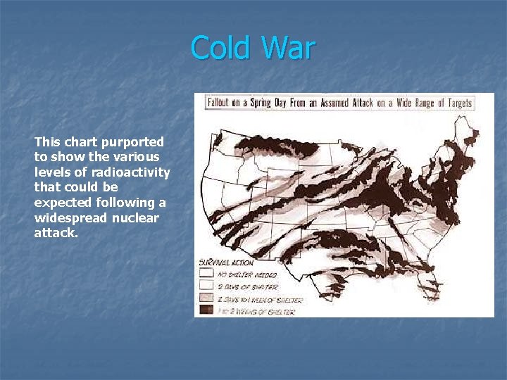 Cold War This chart purported to show the various levels of radioactivity that could