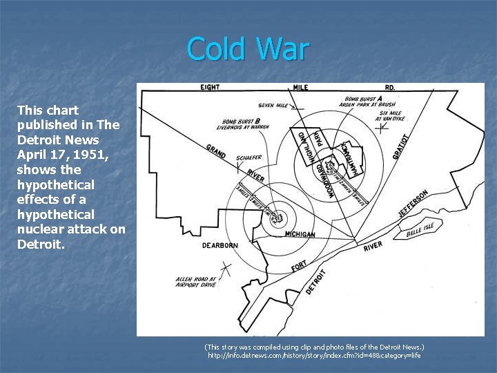 Cold War This chart published in The Detroit News April 17, 1951, shows the