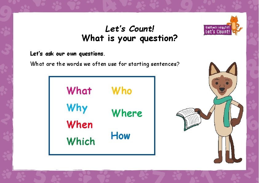 Let’s Count! What is your question? Let’s ask our own questions. What are the