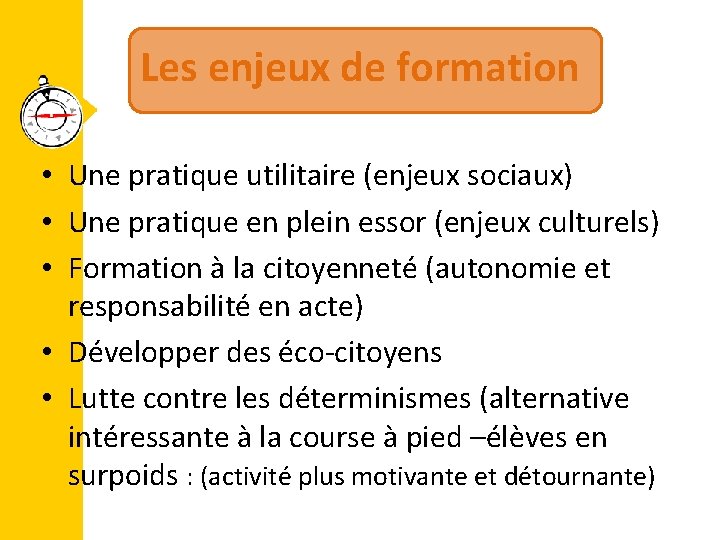 Les enjeux de formation • Une pratique utilitaire (enjeux sociaux) • Une pratique en