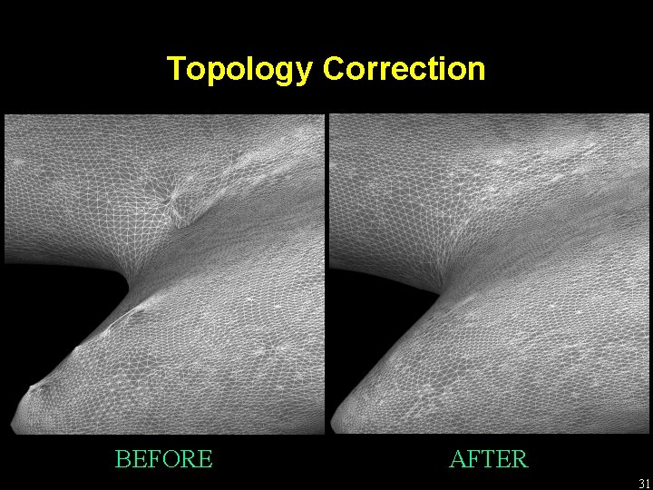Topology Correction BEFORE AFTER 31 