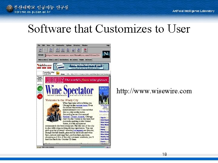 Software that Customizes to User http: //www. wisewire. com 18 